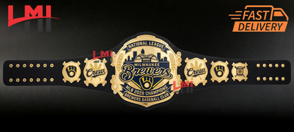 Custom Milwaukee Brewers 2026 MLB Championship Belt Adult Size LMI Championship Belts