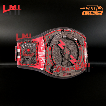 New Custom CM Punk Chicago Blackhawks Championship Belt Title Wrestling Belt
