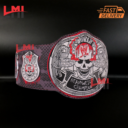 Stone Cold Steve Austin Smoking Skull Blood From a Stone Signature Championship Belt Wrestling Title Belt