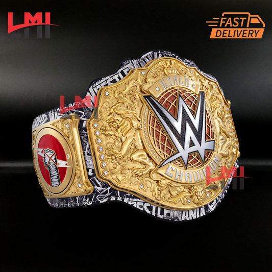 CM Punk Vs Roman Reigns Wrestlemania 42 World Heavyweight Championship Belt Wrestling Title Belt LMI Championship Belts