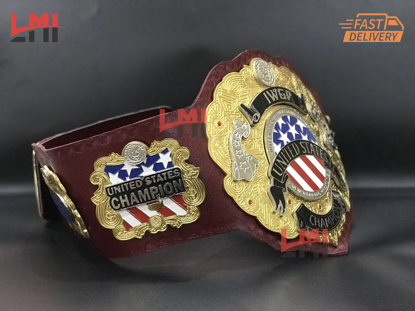 IWGP Version US World Heavyweight Championship Belt Wrestling 2mm Brass 