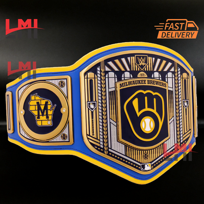 Milwaukee Brewers WWE Legacy MLB Championship Belt 2MM Brass