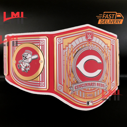 Cincinnati Reds WWE Legacy MLB Championship Belt 2MM Brass