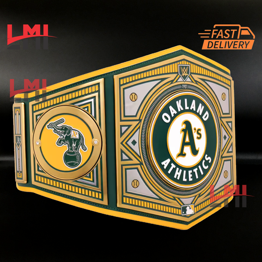 Oakland Athletics WWE Legacy MLB Championship Belt 2MM Brass