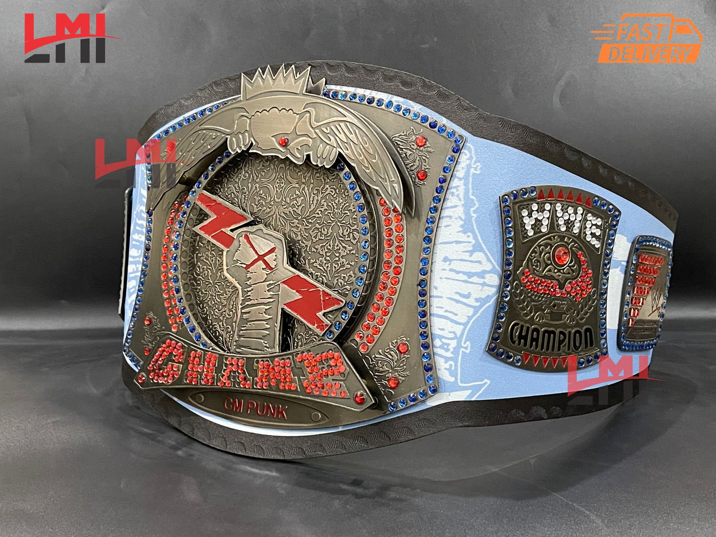 CM Punk 434-Day Record Spinner Signature Series Championship Belt Replica Wrestling 2mm Brass