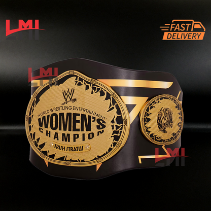 Custom Trish Stratus Signature Series Women's Championship Belt Wrestling 2mm Brass LMI Championship Belts