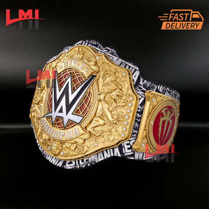CM Punk Vs Roman Reigns Wrestlemania 42 World Heavyweight Championship Belt Wrestling Title Belt LMI Championship Belts
