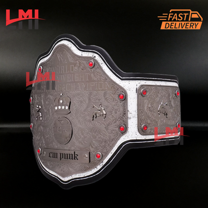 CM Punk Signature Series Big Gold WWE Championship Belt Wrestling Title LMI Championship Belts