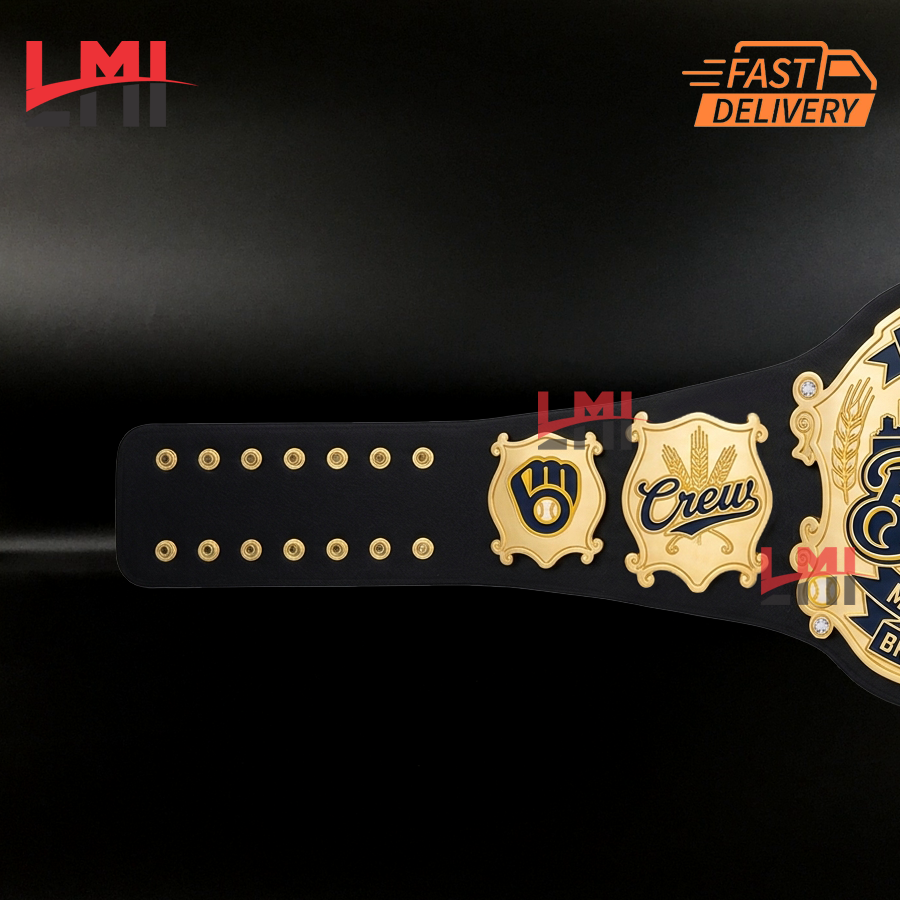 Custom Milwaukee Brewers 2026 MLB Championship Belt Adult Size LMI Championship Belts