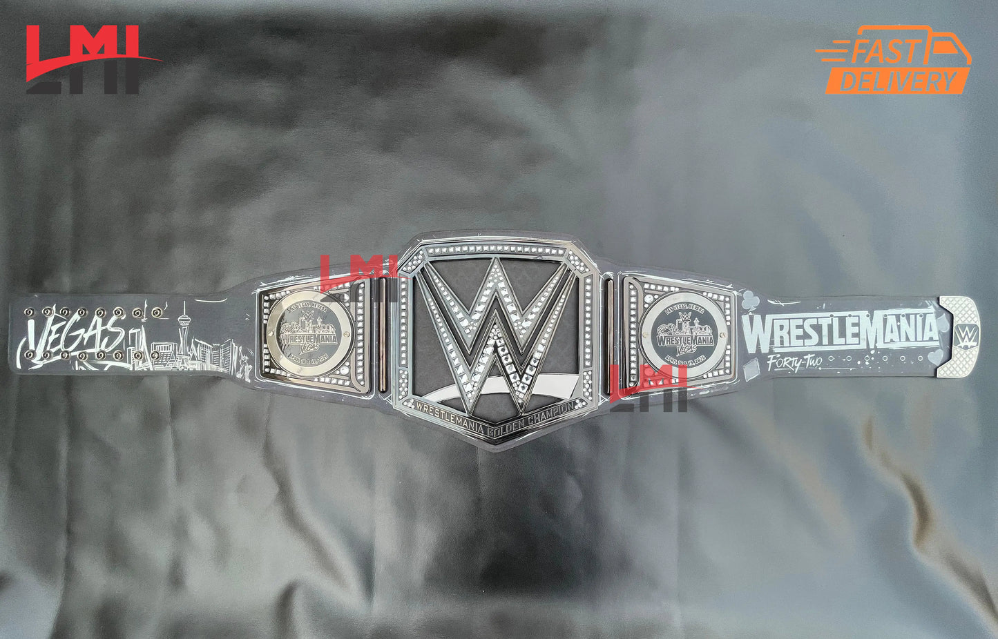 New Wrestlemania 42 Golden Undisputed World Championship Belt Wrestling Title Belt LMI Championship Belts