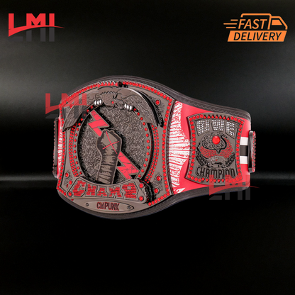 New Custom CM Punk Chicago Blackhawks Championship Belt Title Wrestling Belt