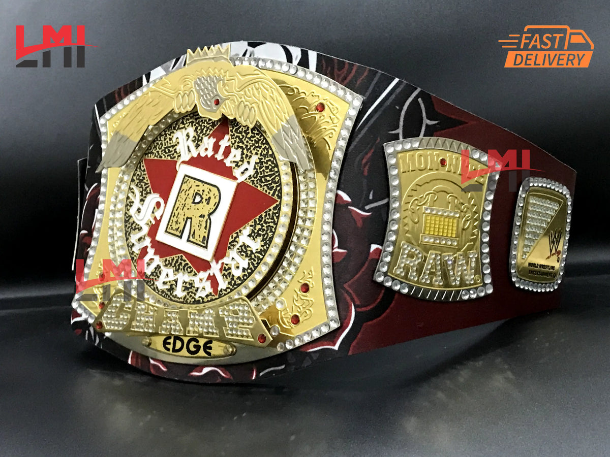 Rated R Belt Edge Rated R Spinner World Heavyweight Championship Belt Wrestling ...