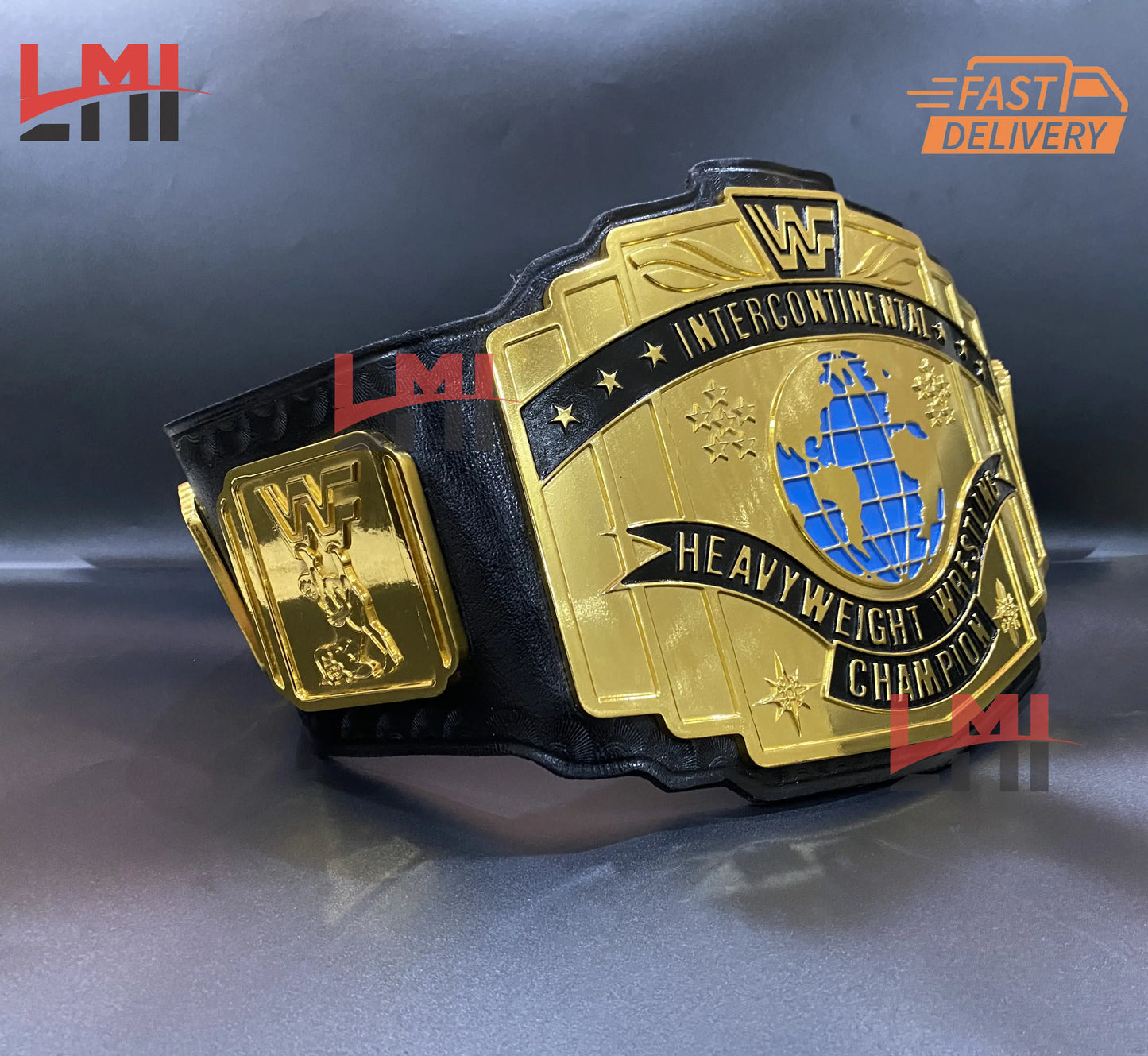 CNC Intercontinental Championship Belt Wrestling Title Belt 6MM - LMI Championship Belts