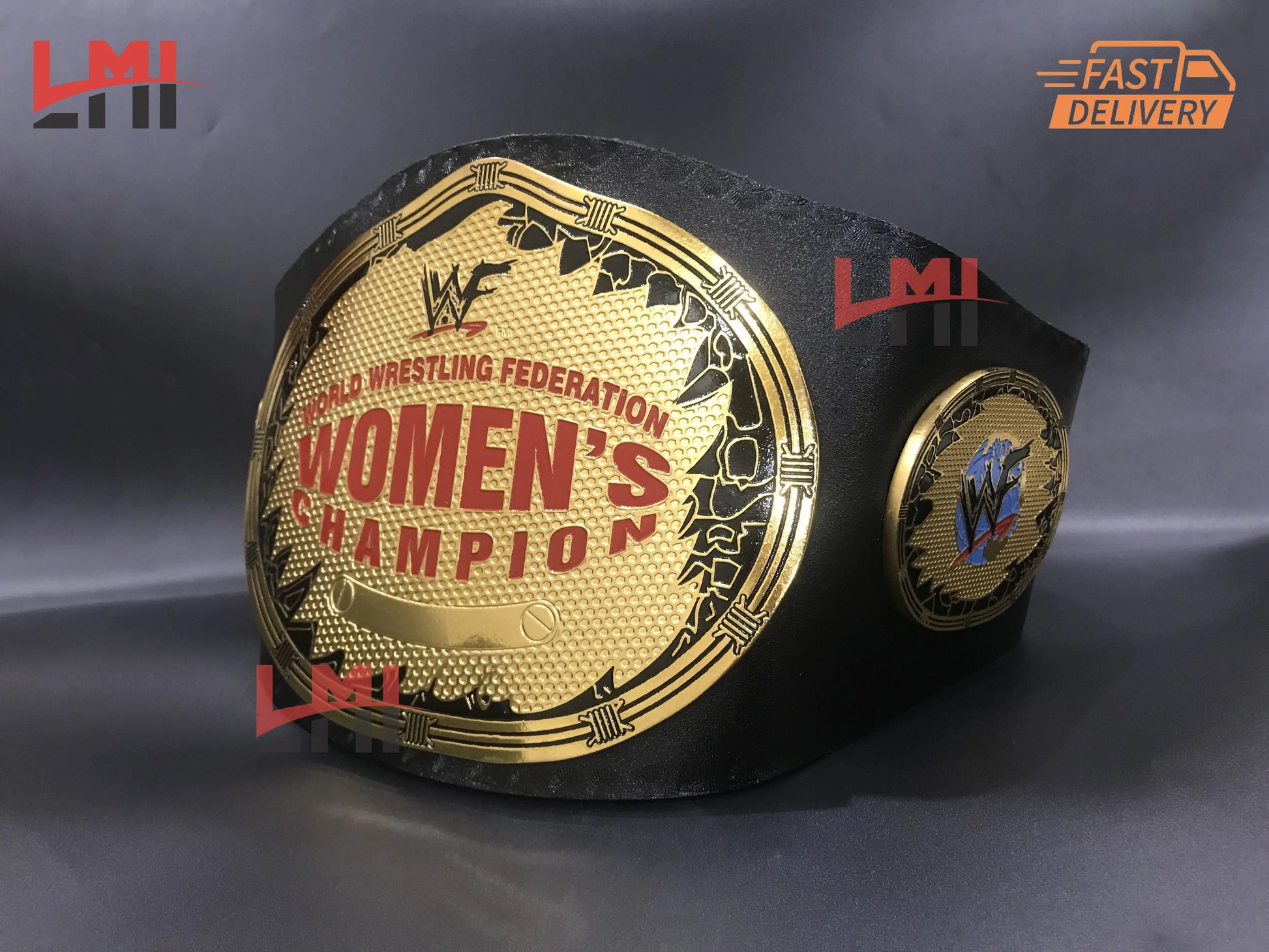 WWF Women's Oval Intercontinental Championship Belt 6MM Brass LMI Championship Belts