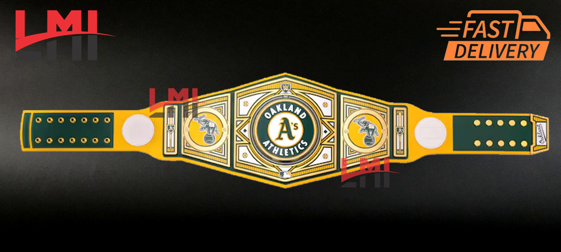Oakland Athletics WWE Legacy MLB Championship Belt 2MM Brass