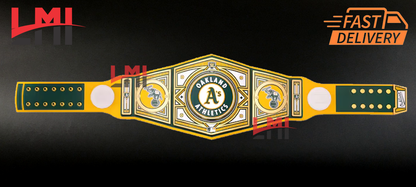 Oakland Athletics WWE Legacy MLB Championship Belt 2MM Brass