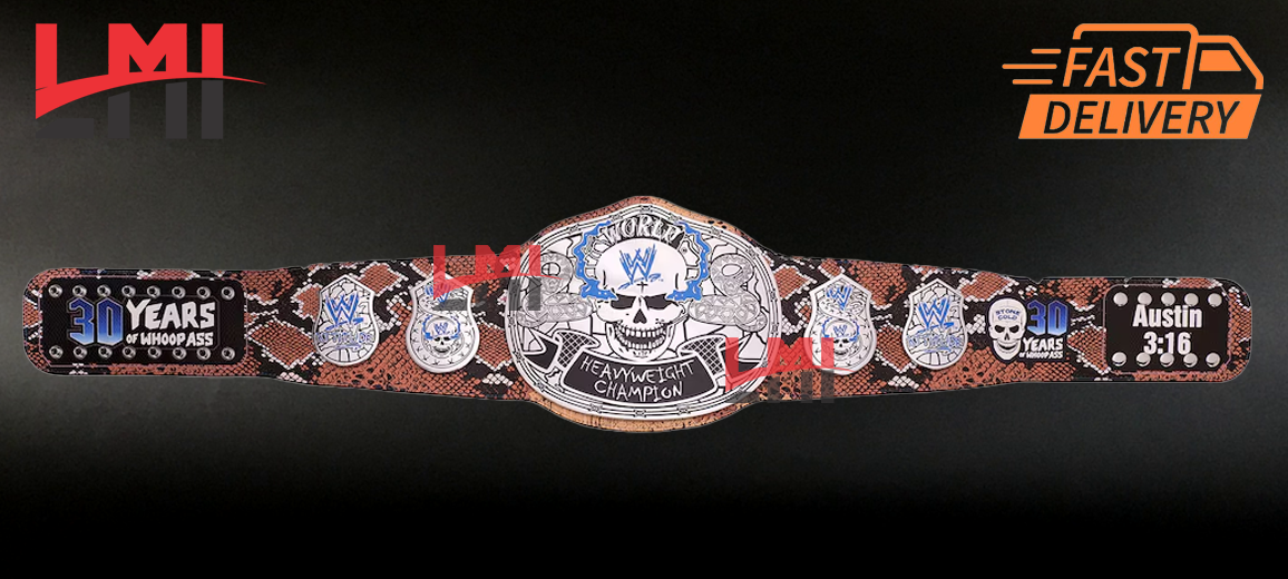 Stone Cold Steve Austin Smoking Skull Limited Edition 30 Years Signature Championship Belt