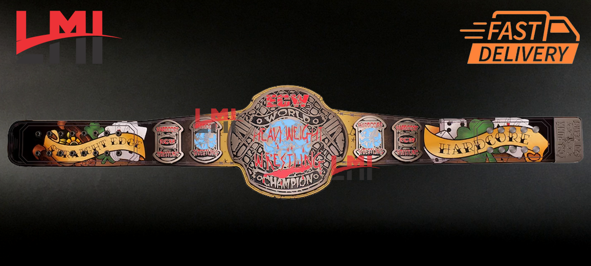 CM Punk Signature Series ECW Hardcore WWE Championship Belt Wrestling Title LMI Championship Belts