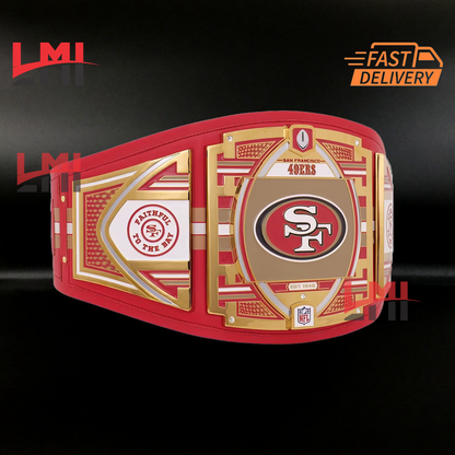 San Francisco 49ers WWE Legacy NFL Title Belts Championship Belt 2mm Brass