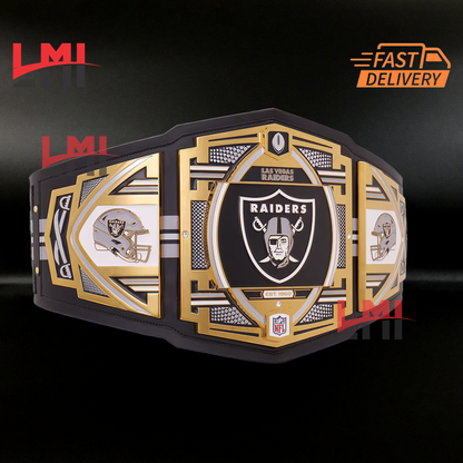 Las Vegas Raiders WWE Legacy NFL Title Belts Championship Belt 2mm Brass