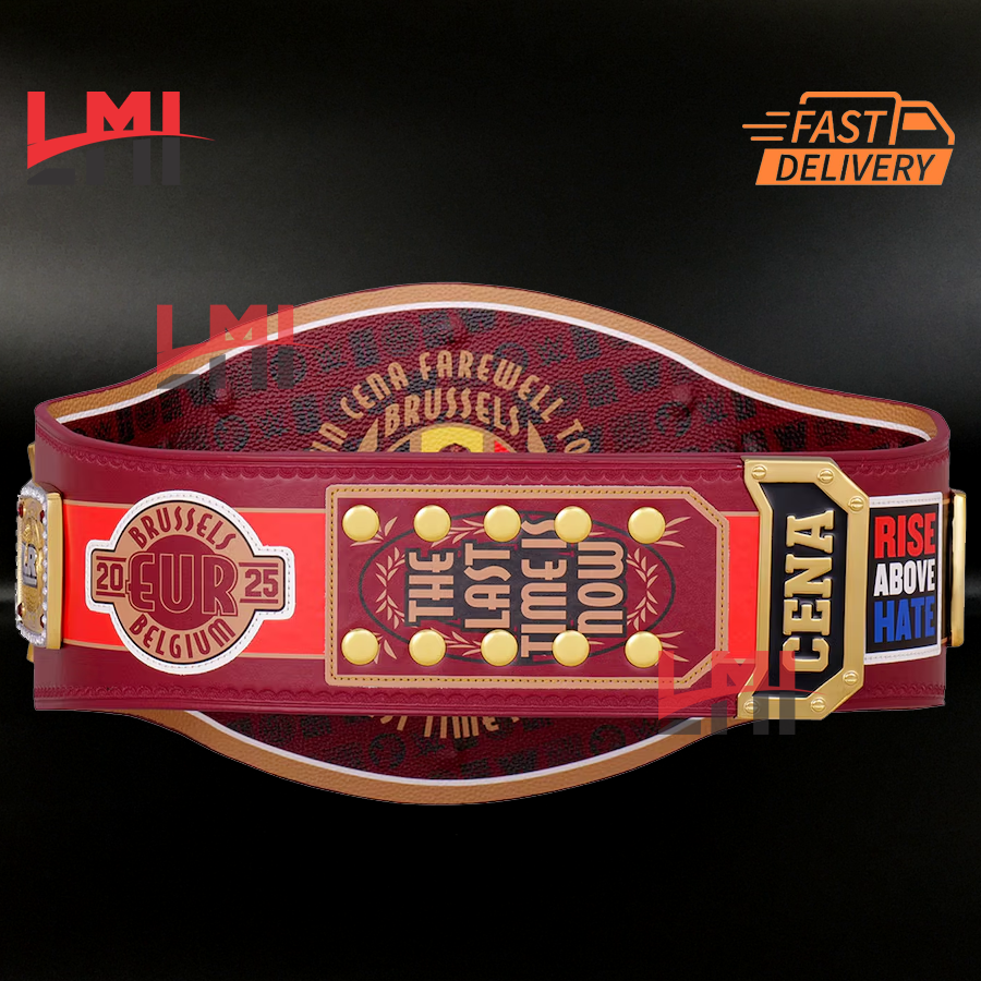 John Cena Farewell Tour 2025 Brussels Spinner Championship Belt Wrestling Brass