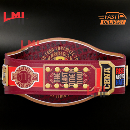 John Cena Farewell Tour 2025 Brussels Spinner Championship Belt Wrestling Brass