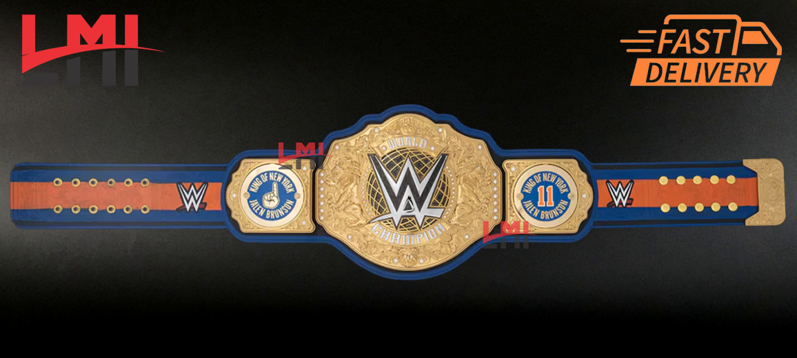 Jalen Brunson King of New York Knicks NBA Championship Title Belt Wrestling 