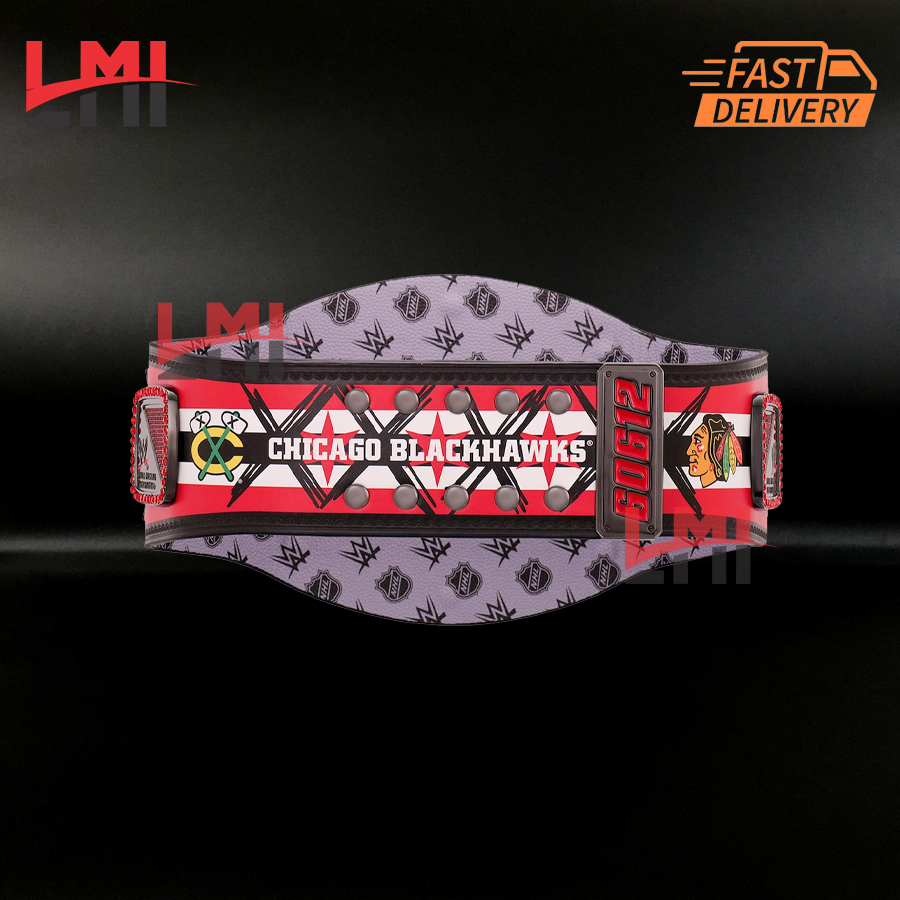 New Custom CM Punk Chicago Blackhawks Championship Belt Title Wrestling Belt