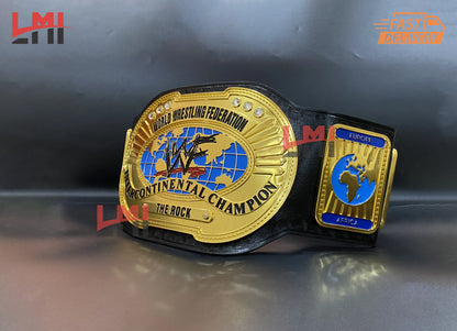 WWF CNC Oval Intercontinental Championship Belt Wrestling Title Belt 6MM - LMI Championship Belts