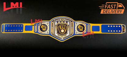 Milwaukee Brewers WWE Legacy MLB Championship Belt 2MM Brass