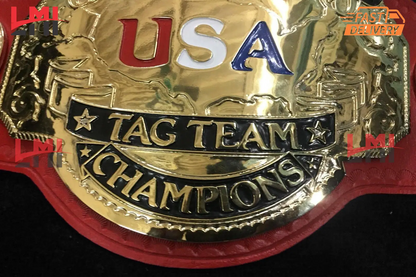 NWA United States Tag Team Wrestling Championship Title Belt 2mm - LMI Championship Belts