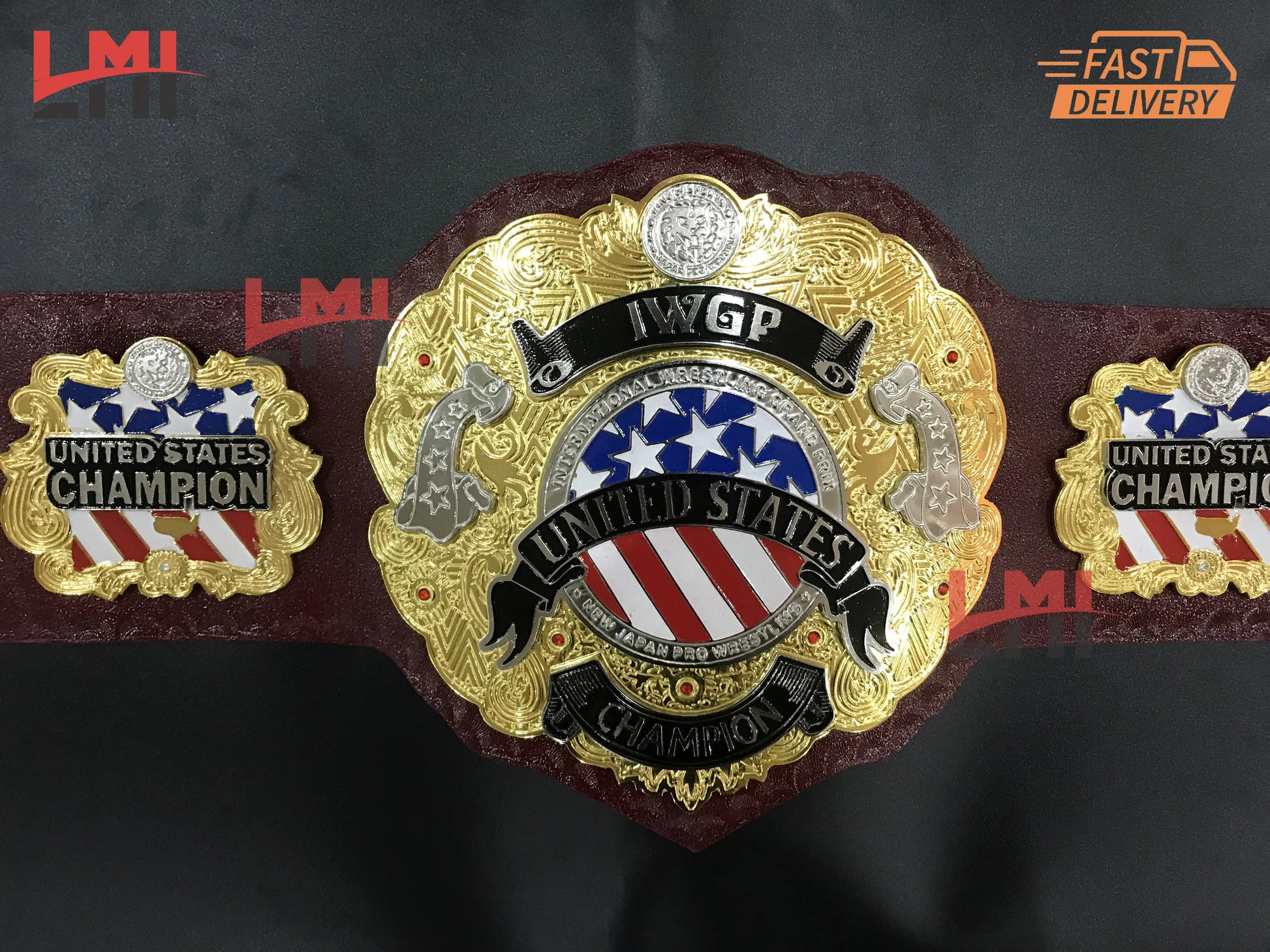 IWGP Version US World Heavyweight Championship Belt Wrestling 2mm Brass 