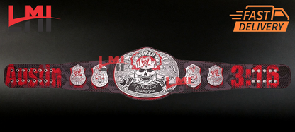 Stone Cold Steve Austin Smoking Skull Blood From a Stone Signature Championship Belt Wrestling Title Belt