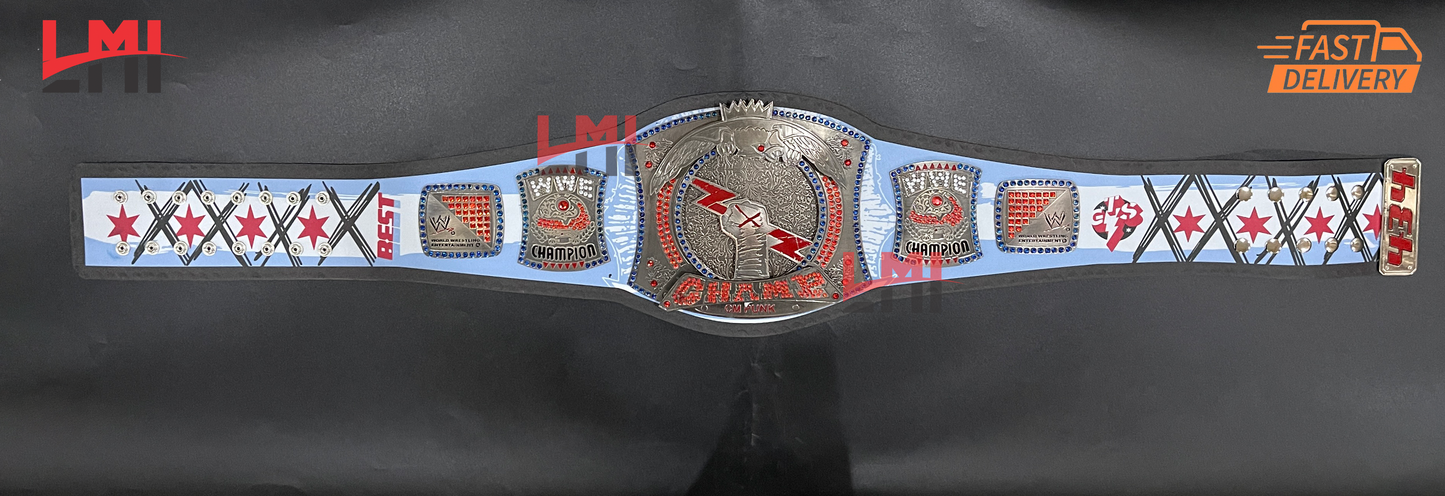 CM Punk 434-Day Record Spinner Signature Series Championship Belt Replica Wrestling 4mm Brass LMI Championship Belts