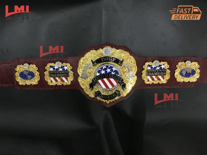 IWGP Version US World Heavyweight Championship Belt Wrestling 2mm Brass 