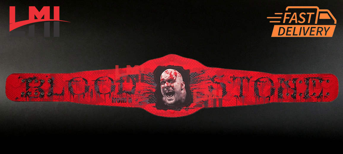 Stone Cold Steve Austin Smoking Skull Blood From a Stone Signature Championship Belt Wrestling Title Belt