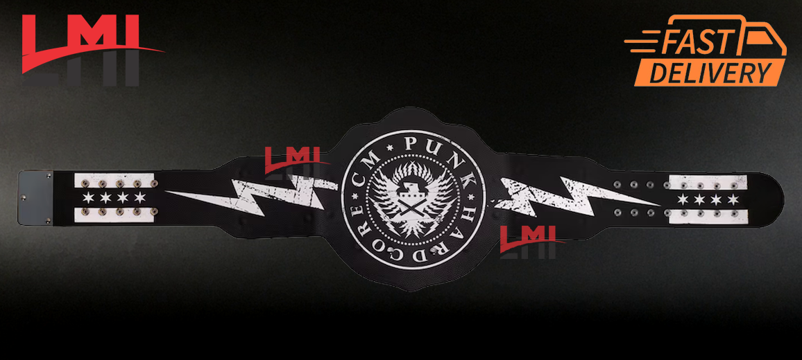 CM Punk Signature Series Big Gold WWE Championship Belt Wrestling Title LMI Championship Belts