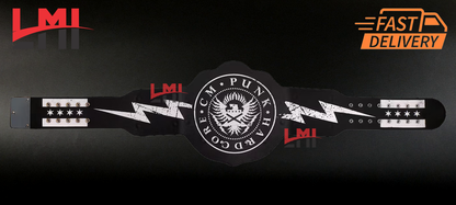 CM Punk Signature Series Big Gold WWE Championship Belt Wrestling Title LMI Championship Belts