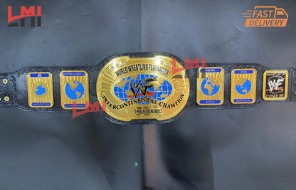 WWF CNC Oval Intercontinental Championship Belt Wrestling Title Belt 6MM - LMI Championship Belts