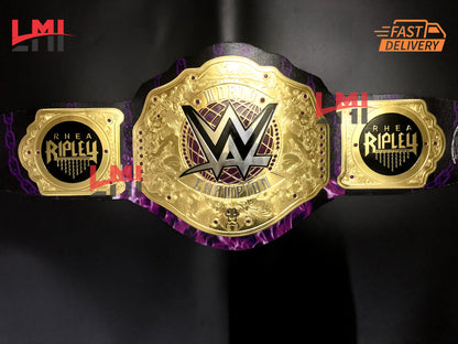 Rhea Ripley Custom Women's World Heavyweight Championship Belt 2mm Brass 