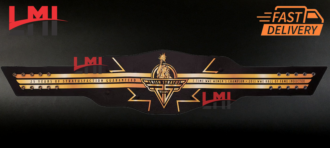 Custom Trish Stratus Signature Series Women's Championship Belt Wrestling 2mm Brass LMI Championship Belts