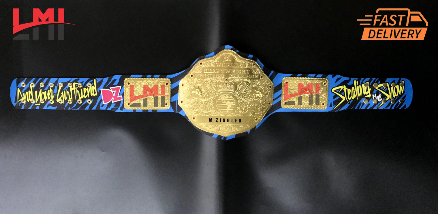 Custom Dolph Ziggler Big Gold World Heavyweight Championship Belt 2MM Brass