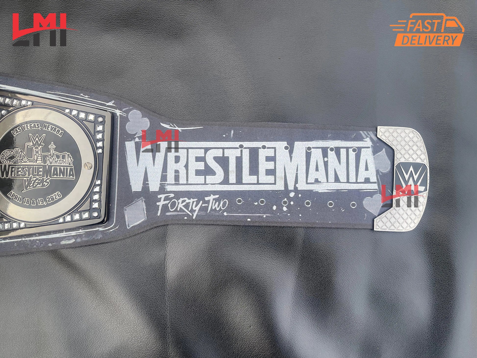 New Wrestlemania 42 Golden Undisputed World Championship Belt Wrestling Title Belt LMI Championship Belts