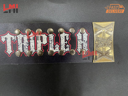Triple H 30 Years Revolution Big Gold Championship Belt Wrestling Belt 2mm Brass - LMI Championship Belts