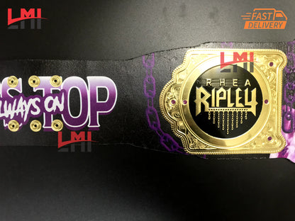 Rhea Ripley Custom Women's World Heavyweight Championship Belt 2mm Brass 