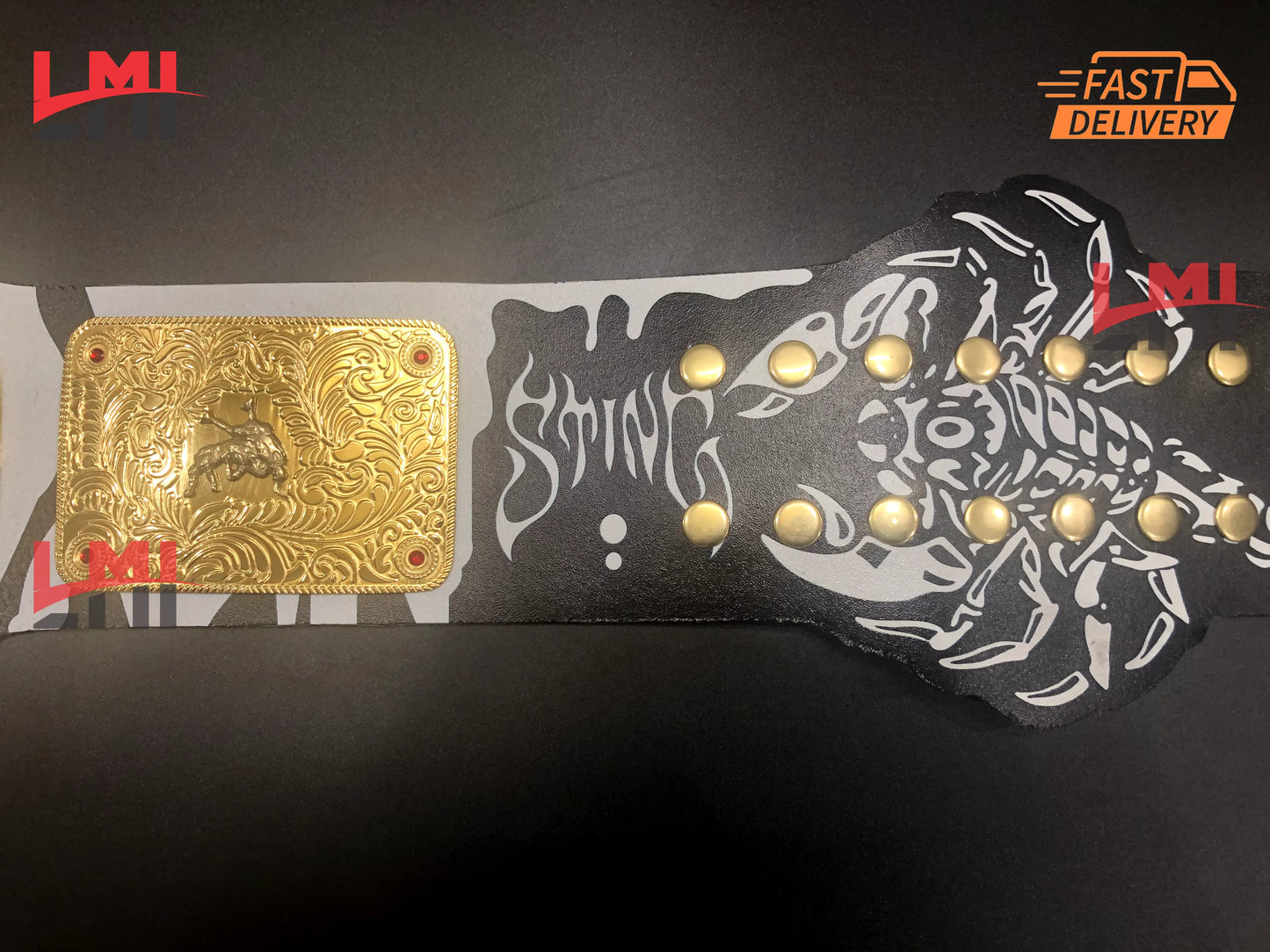 Custom Tribute to Sting Big Gold World Heavyweight Championship Belt 2mm Brass