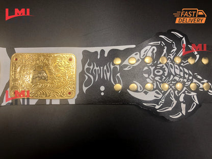 Custom Tribute to Sting Big Gold World Heavyweight Championship Belt 2mm Brass