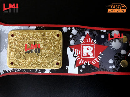 Custom Edge Rated R Big Gold World Heavyweight Championship Belt Wrestling Replica Belt