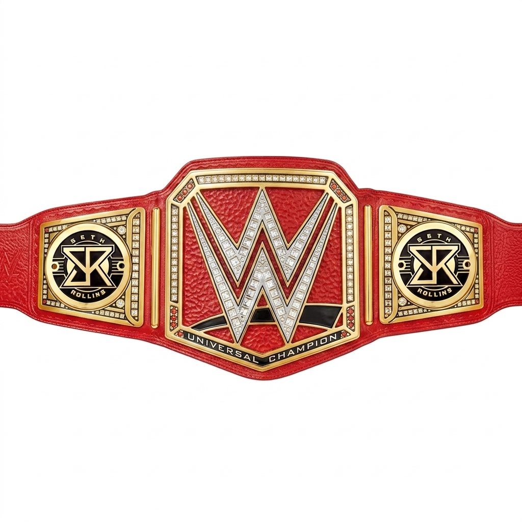 WWE Red Universal Seth Rollins Side Plates World Heavyweight Replica Championship Belt (Copy) LMI Championship Belts
