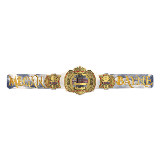 Custom Megan Bayne and Thekla Stardom Championship Belt 2mm Brass 